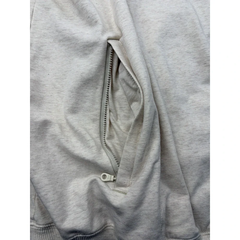Cutter & Buck Quarter Zip Pullover Oatmeal Cotton Stretch Men's XXL